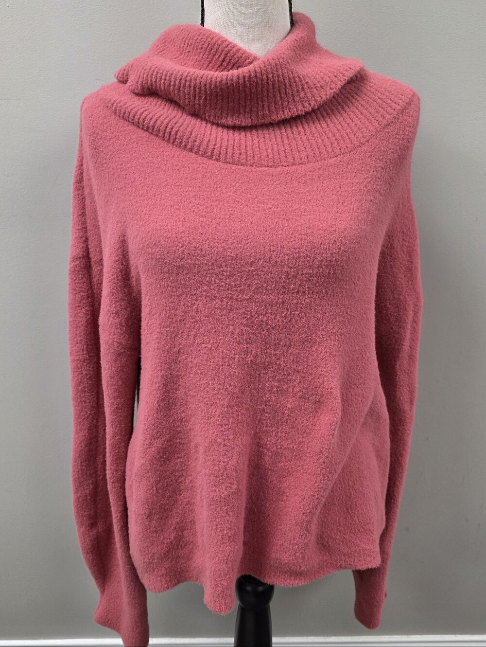 Tahari‎ Cowl Neck Sweater Pink Size Large